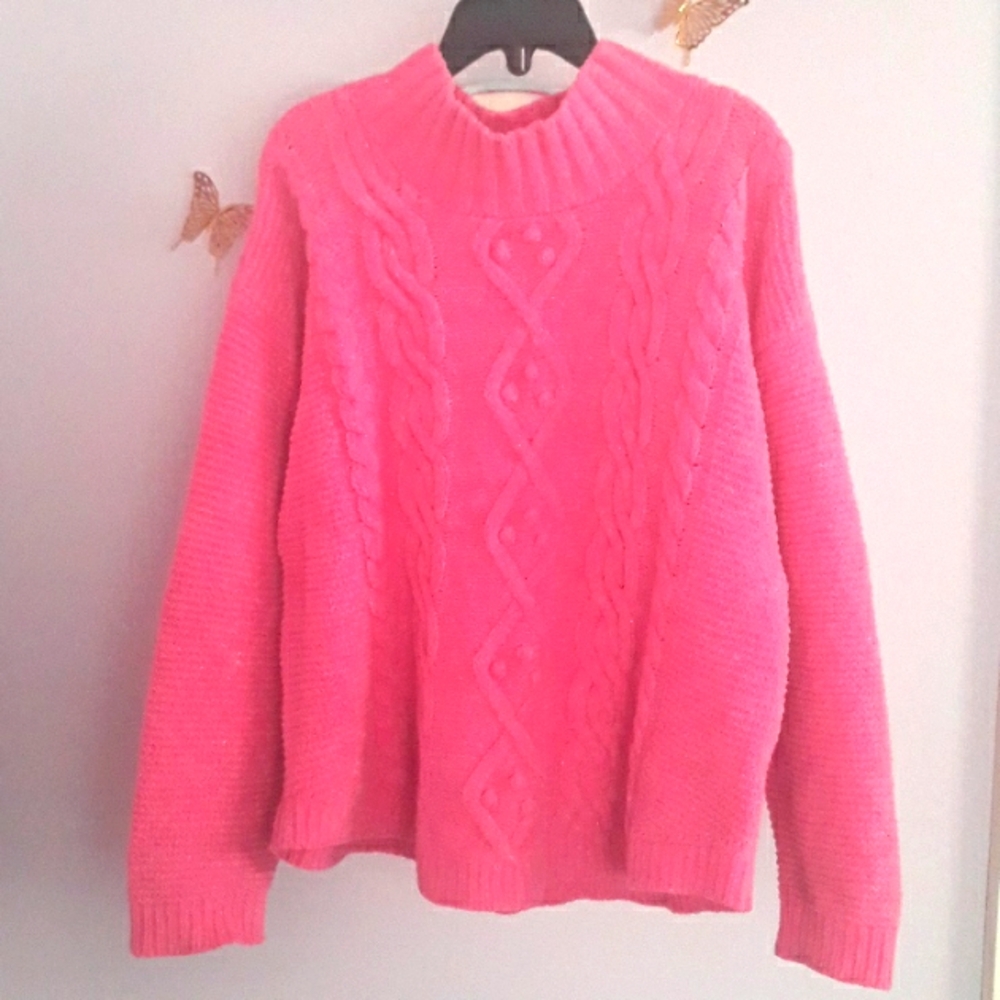 Cat & Jack Girl Pink Sweater Size M 7/8.